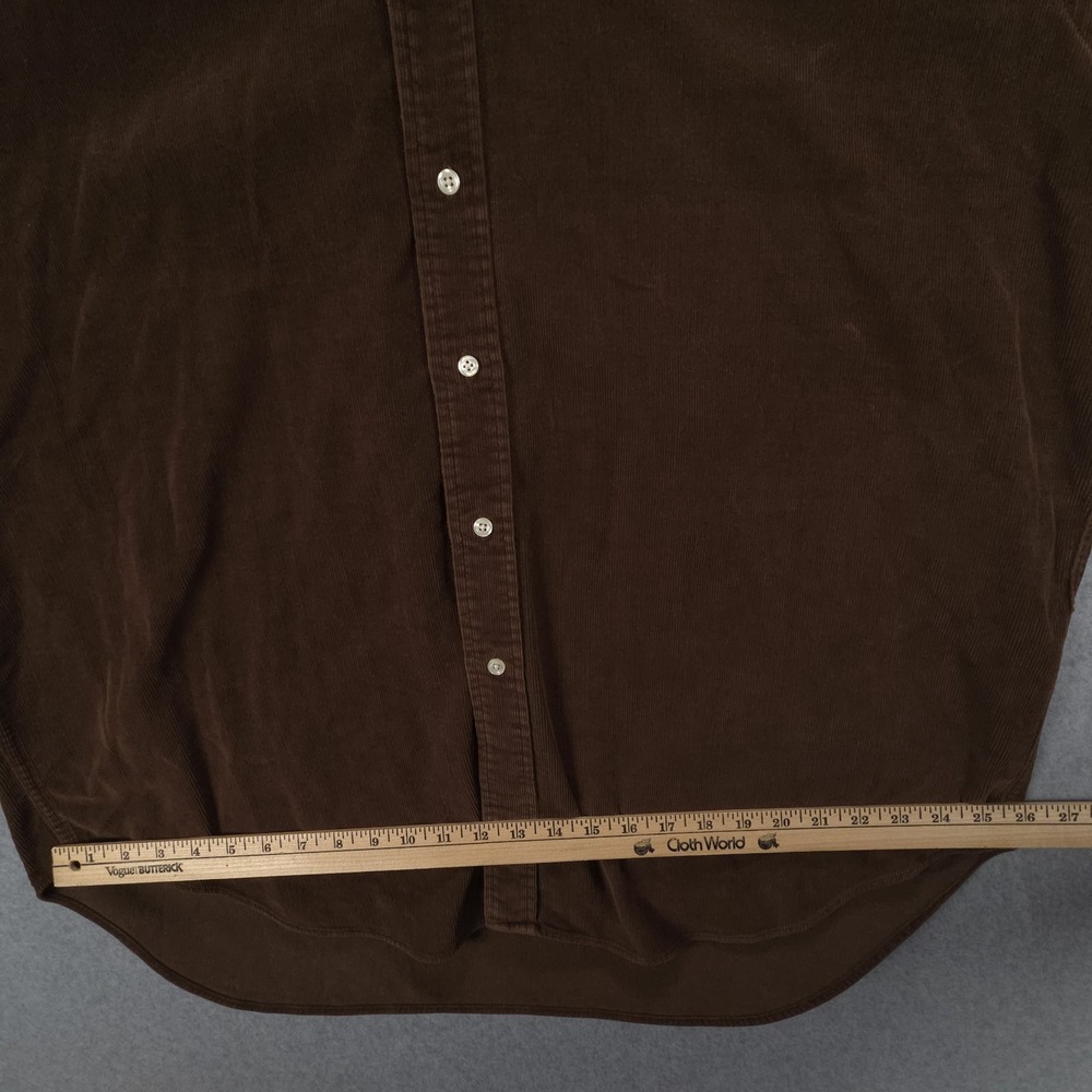 Ralph Lauren Blaire Mens Size XL Brown Corduroy Casual Shirt Academia - Picture 9 of 11